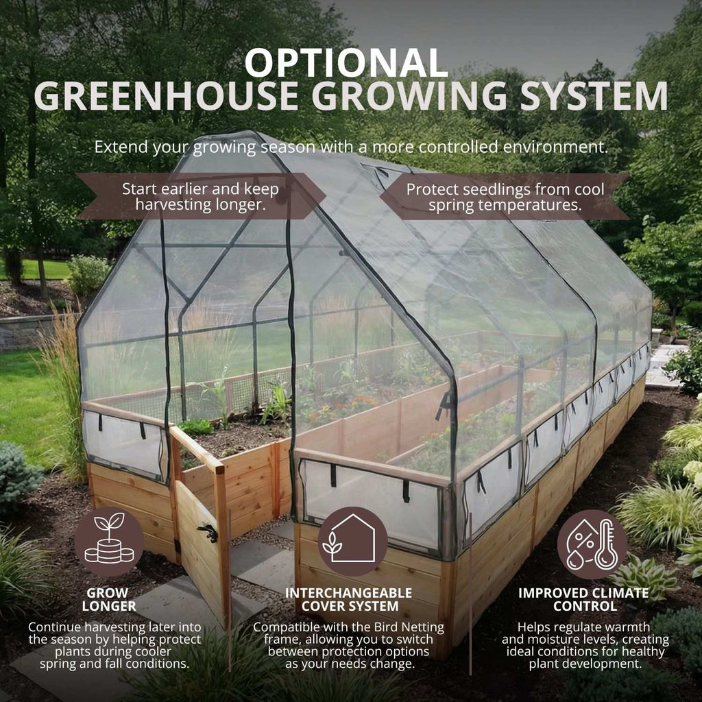 Outdoor Living Today Garden in a Box with Birdnetting Cover | 8 x 16