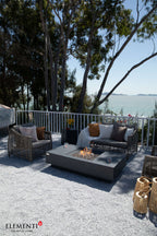 Elementi Plus Cannes Rectangular Concrete Fire Pit Table